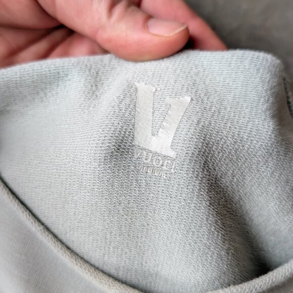 Vuori Pastel Green Terry Raw Neckline Long Sleeve Sweatshirt medium - Picture 5 of 7